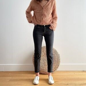 WASHED  BLACK ANLKE BERSHKA JEANS - 2